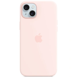 Силиконовый чехол Apple MagSafe для iPhone 15 Plus Light Pink