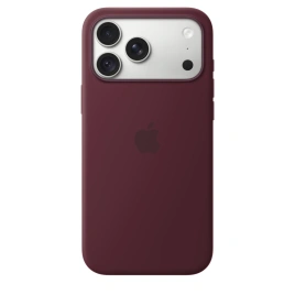 Чехол Apple Silicone Case with MagSafe для iPhone 18 Pro Max Burgundy (MK914)