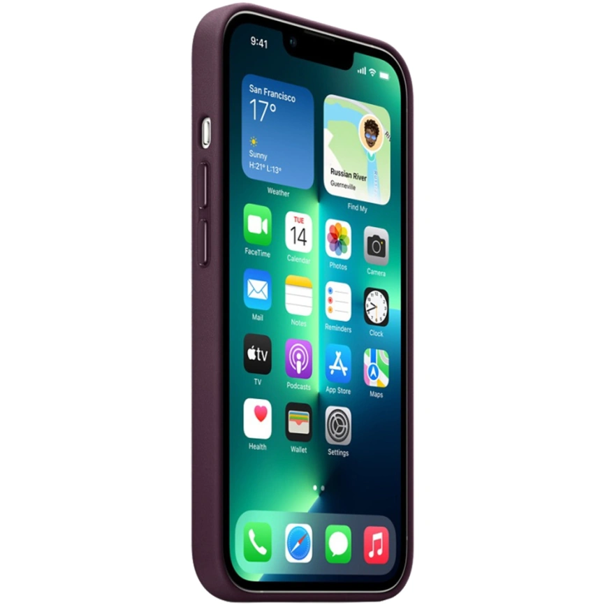 Кожаный чехол Apple MagSafe для iPhone 13 Pro Dark Cherry фото 2