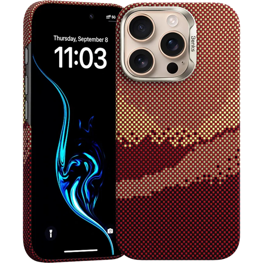 Чехол Benks ArmorAir Case Built with Kevlar для iPhone 16 Pro Golden Tide фото 5