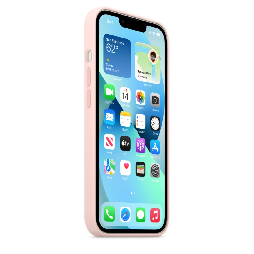 Силиконовый чехол Apple MagSafe для iPhone 13 Розовый мел фото 2