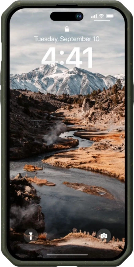 Чехол UAG Biodegradable Outback для iPhone 14 Pro Olive фото 5