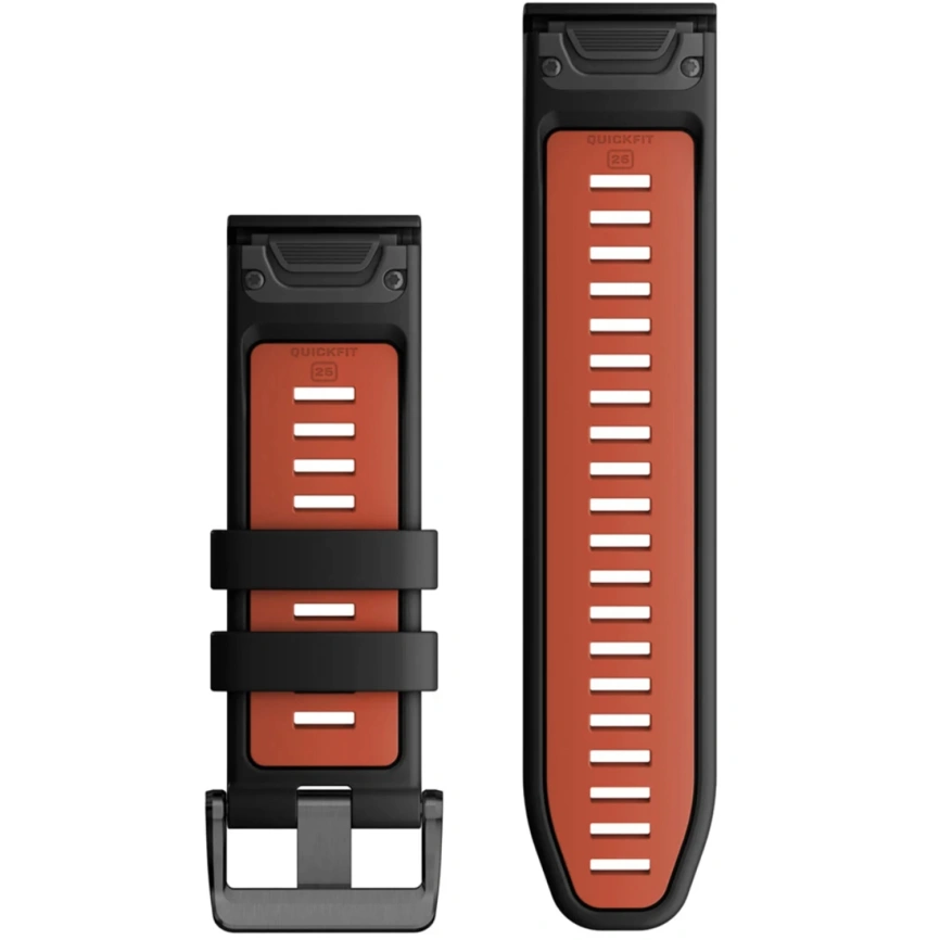 Ремешок Garmin QuickFit Silicone Watch Band (010-13281-04) 26mm Flame Red/Grpahite фото 2