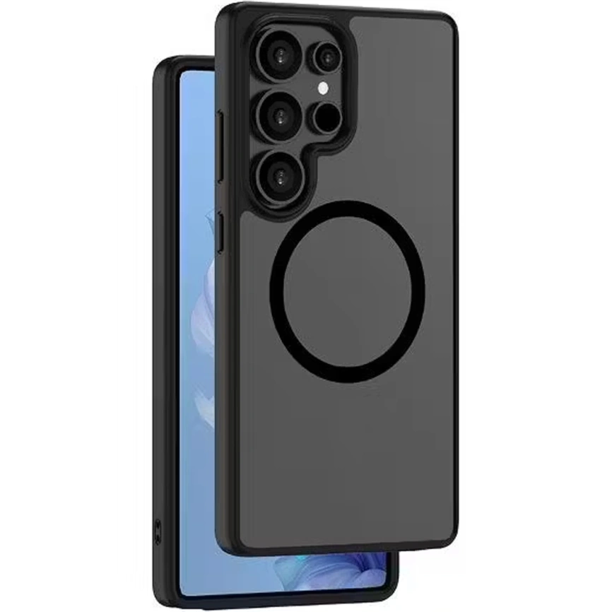 Чехол Deppa Silk Frost MagSafe для Samsung Galaxy S25 Ultra 84267 Black фото 1