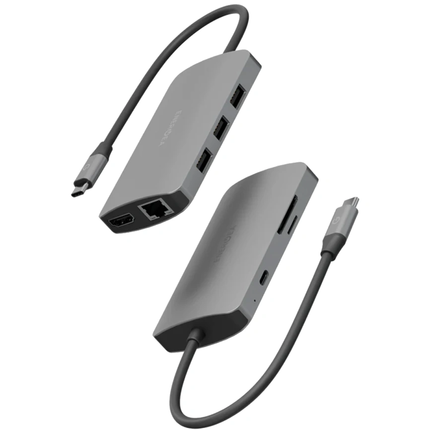 Адаптер EnergEA AluHub HD Pro 2 (8in1) Space Gray фото 4