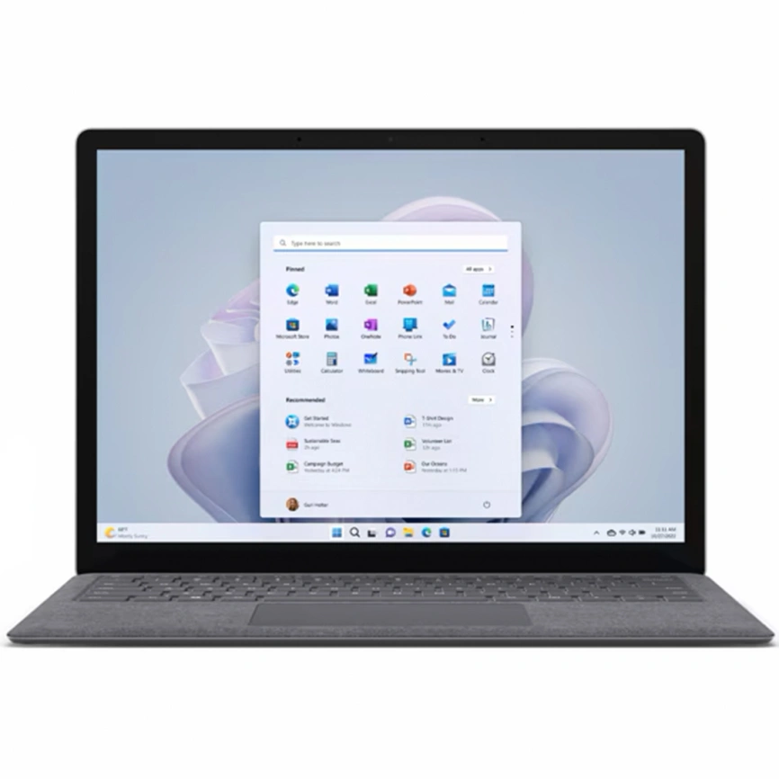 Ноутбук Microsoft Surface Laptop 5 13.5 QHD IPS/ i5-1235U/8Gb/512Gb SSD (R1S-00001) Platinum Alcantara фото 1