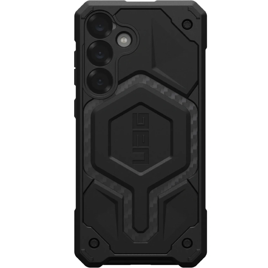 Чехол UAG MagSafe Monarch Pro для Samsung Galaxy S25 Carbon Fiber фото 1