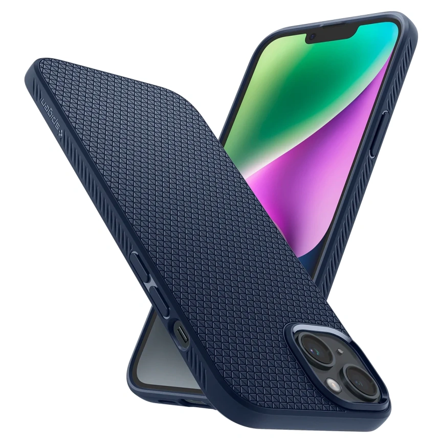 Чехол Spigen Liquid Air для iPhone 14 Plus (ACS04892) Navy Blue фото 1