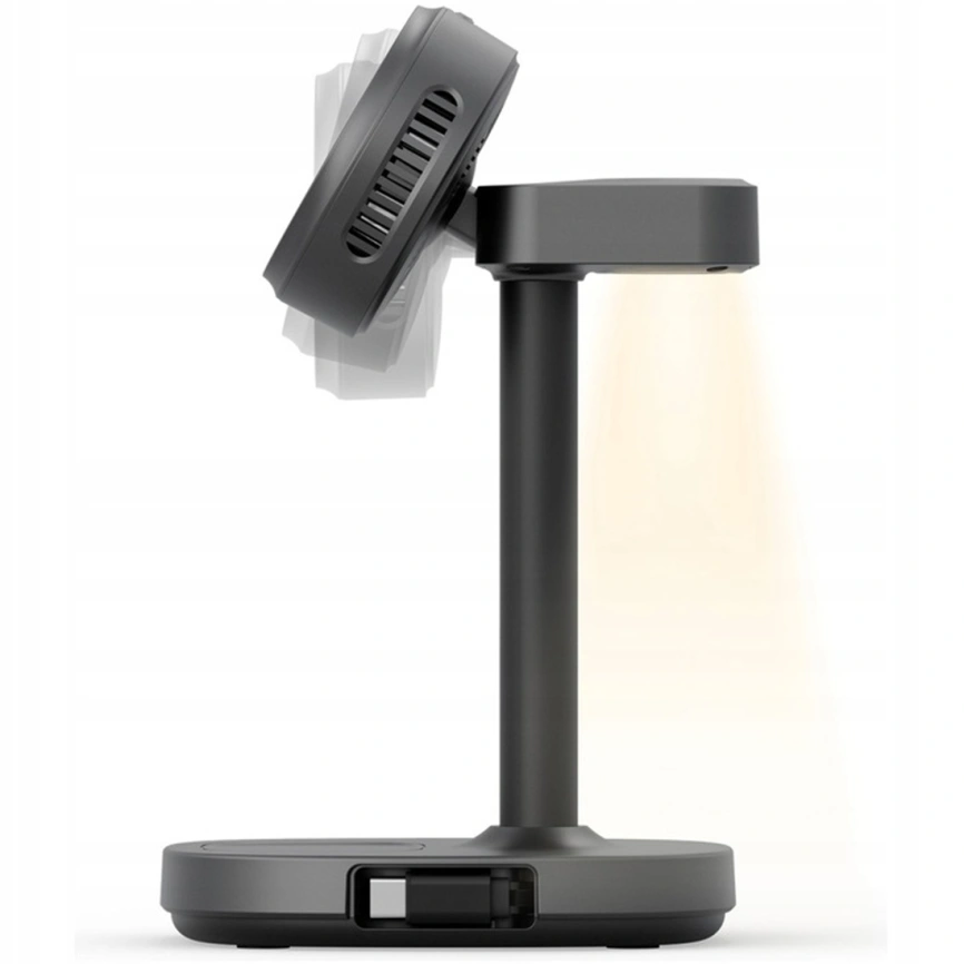 Беспроводное зарядное устройство EnergEA MagArctic Stand (4 в 1) Gunmetal (MAG-ARCSTD65-GUN) фото 4