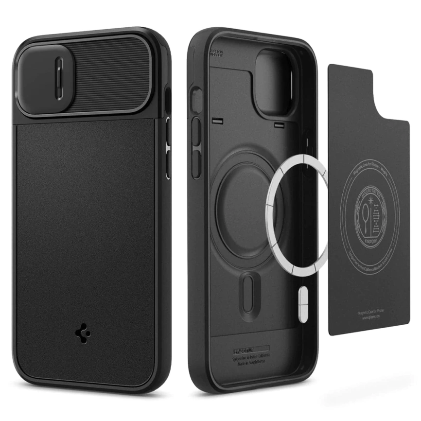 Чехол Spigen Optik Armor (MagFit) для iPhone 14 (ACS05070) Black фото 16