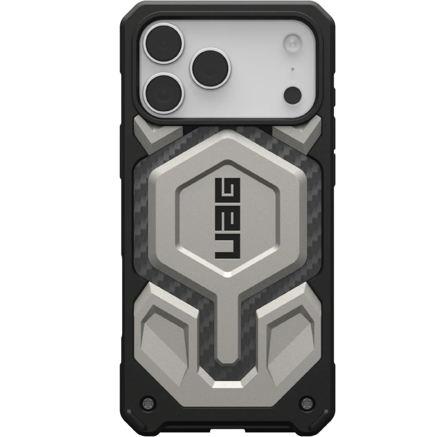 Чехол UAG MagSafe Monarch Pro для iPhone 17 Pro Titanium фото 1