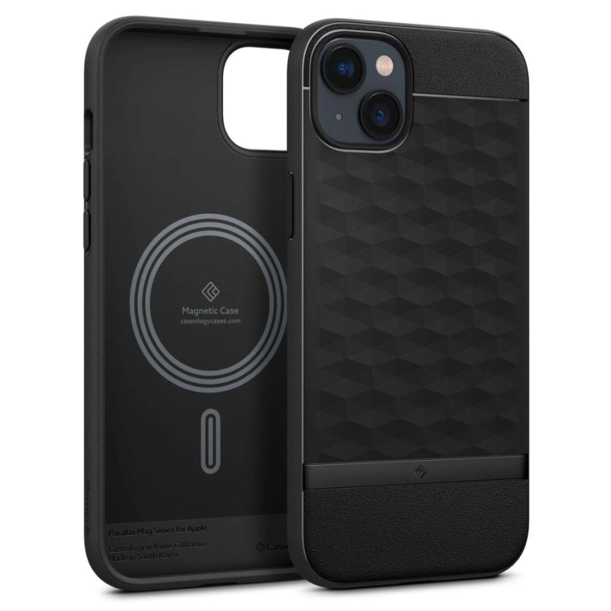 Чехол Spigen Caseology Parallax Mag для iPhone 14 (ACS05074) Matte Black фото 1