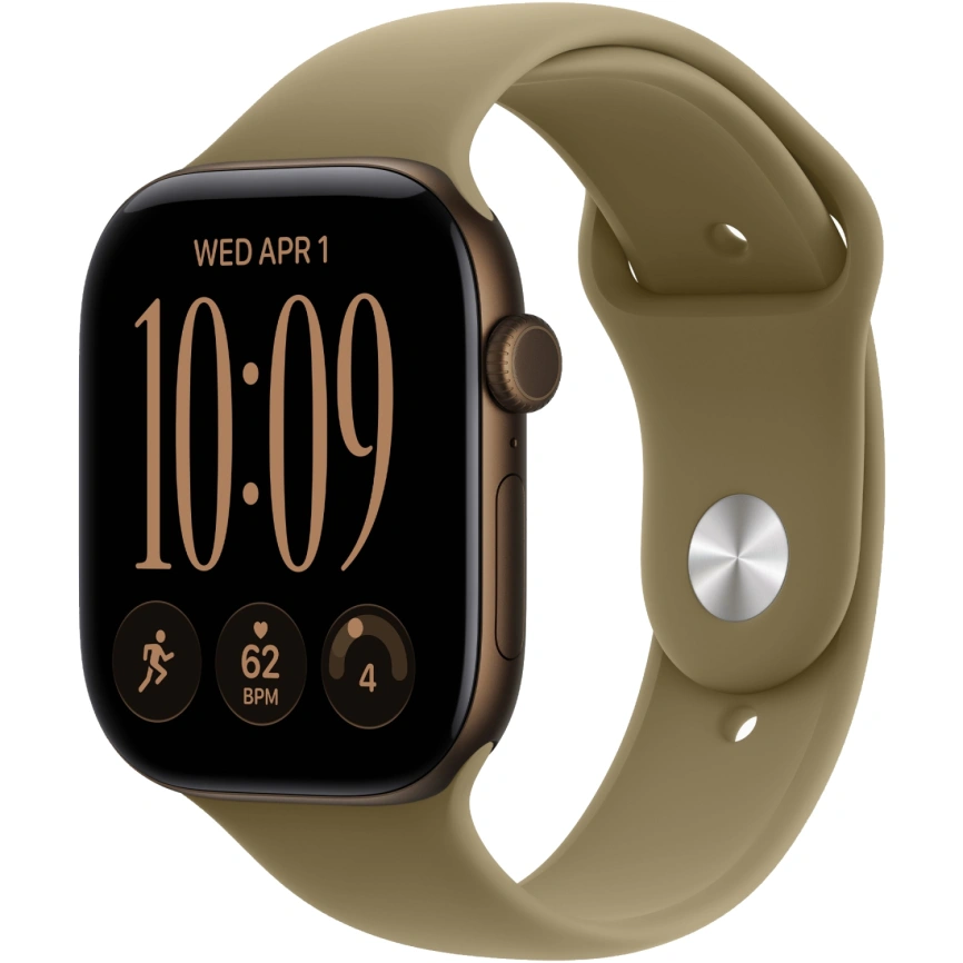 Смарт-часы Apple Watch Series 12 46mm Dark Bronze Aluminum Case with Olive Sport Band M/L фото 1